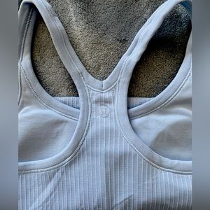 Lululemon racer-back tank top. Powder blue, size 4